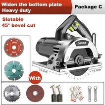 1500W/1180W 전기 목공 원형 톱 커팅 머신 나무 금속 대리석 타일 커터 절단 도구, CHINA, Heavy duty version C