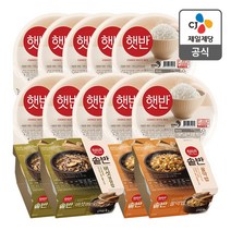 햇반 210g 10개 + 솥반 꿀약밥 210g 2개 + 솥반 버섯영양밥 200g 2개, 1세트