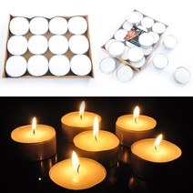 티라이트초(12개입) 10 시간 대용량 캔들 촛불 프로 포즈 기념일 생일 파티, 티라이트초(12개입)10시간 화이트