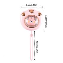 핫펙 핫팩대용량 휴대용 손 따뜻하게 귀여운 고양이 발톱, 분홍색, 1200mah