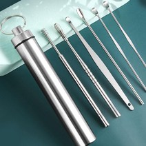 귀 클리너 귀지 제거 도구 큐렛 귀청소 왁스 리무버 스프링 스푼 귀클리너 귀파개 귀이개 7종/정직한사람들, A타입