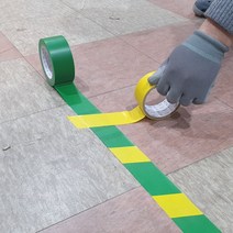 녹색 5cm 우벤 테이프 덕테이프 청테이프 크라프트 커버링 덕트 바닥라인 마스킹 종이박스 마킹 동선 에폭