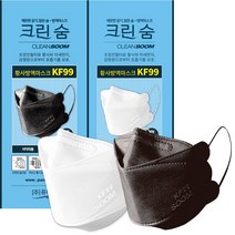 [퓨어텍-직영] 크린숨 보건용마스크 KF99 N99 대형 25매 황사 초미세먼지 차단 방역 100% 국산원자재 국내생산 공장직영, 화이트, 60매