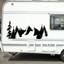 투명 텐트 쉘터 원터치 비닐 천막SUV RV 캠핑카 오프로드 장식 나무 숲 자연 장면 산 데칼 자동차 우드랜, [01] 60x28 cm, 12 Orange_01 60x28 cm