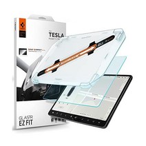 Tesla Model 3 / Y 대시보드 터치스크린용으로 설계된 Spigen 강화 유리 화면 보호기 [GlasTR EZ FIT] - 무광/지문 방지