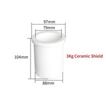 용해로 전기 용광로 인덕션로 주조 용 세라믹 석영 실드 금 도가니 3KG 은 구리 철 정제 도구, 01 C.CC.3000A 3KG