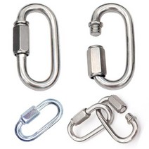 스텐 퀵링크 3.5mm-12mm 강철 잠금 카라비너 등산 캠핑 안전 체인 와이어 로프 연결고리, 강철 퀵링크, 8mm
