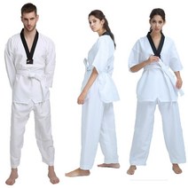 유도복 태권도 도복 선수용 주짓수 합기도 무도복 흰색 유니폼 성인 정장 가라데 유니폼 옷 긴팔 피트니스 훈련