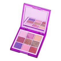 QDY 9 색 혼합 가능한 프레스 프로 아이 섀도우 팔레트 팔레트 메이크업 높은 색소 선물, 40x40x5mm, 활석 분말, 보라색, 1개