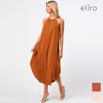 엘리로 ELIRO DZ22A984 홀터넥 튜브 모달 롱 원피스 2컬러 택1