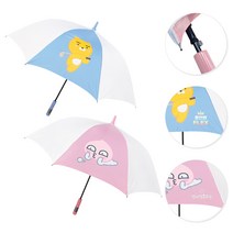 [엠제이기획] 카카오프렌즈 65 슈팅자동 골프 장우산+홀로그램인쇄 / 우산원단 이니셜인쇄, 3. 빙그레싸만코체, 블루(라이언)