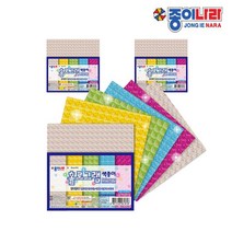 종이나라 1500 홀로그램 색종이 1갑, 5색, 3개