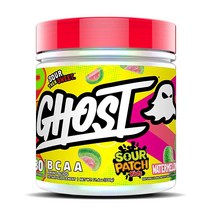 GHOST BCAA 아미노산 사워 패치 레드베리 30회 무설탕 운동 내 후 파우더 음료 7g 지구력 콩 글루텐 프리 비건, Sour Patch Kids Watermelon