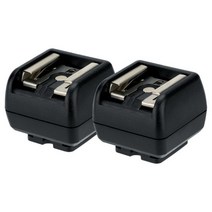 JJC 표준 핫슈 어댑터 (추가 PC 동기화 포트 포함) 카메라를 추가 꺼짐-카메라 플래시 스튜디오 라이트 스트로브에 연결하기 위해, 2개