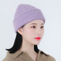 라핑 소프트 앙고라 니트 비니 파스텔 겨울 모자