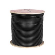 랜선파는곳 Frisby Cat6 이더넷 케이블 FNWCAT624 고양이 6 UTP 305 미터 방수 LAN 전선 CCTV POE IP 카메라 시스템, [01] Black, [01] 305m