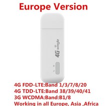 3G/4G 와이파이 모뎀 잠금 해제 미니 4G 자동차 라우터 USB 동글 모바일 핫스팟 지원 5-10Users, 03 White-4G Europe, 03 White-4G Europe