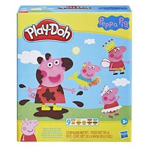 Play-Doh 페파 피그 스타일링 세트 무독성 모델링 컴파운드 캔 9개 및 액세서리 11종 포함
