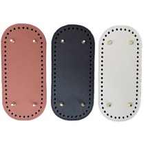 수지네작업실 소꼬발 가죽 가방바닥 재료 부자재 뜨개질 타원형, 아이보리 10x22cm
