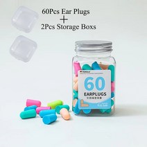 방음재 흡음재 차음재 현관 자동차 음향 2460 pcs 귀마개 소음 감소 보호 방음 거품 수면 취소 Bit 귀, 05 Colorful 60Pcs