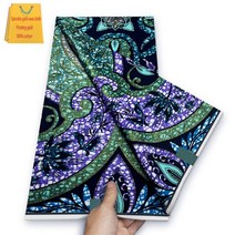 가나 스타일 드레스용 앙카라 왁스 골드 더스트 프린트 아프리카 리얼 알리바바 익스프레스 100% 면 원단, [01] 6 yards, [40] 40