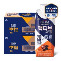 NEW 하이뮨 프로틴 밸런스 액티브 초코(250mlx18입) 2박스, 36개입, 250ml