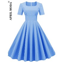 오드리햅번 원피스 50s 60s robe de 칵테일 반팔 여름 파티 드레스 레트로