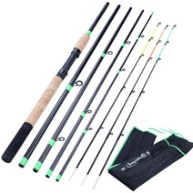 초경량 휴대용Sougayilang 피더 낚싯대 텔레스코픽 스피닝 캐스팅 여행용 페스카 잉어 장대 물고기 태클, 02 green_01 3.0m -6section