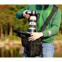 망원 렌즈 카메라 가방 70-200 숄더백 카메라 케이스, 검은색