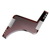 크리닉패드 남자 옆머리 누르기 다운펌 호일워크 다운핏 샴푸대 목받침 1pc 수염 형성 스타일링 템플릿 빗 투명 의 수염 빗 머리 수염 트림 템플릿 헤어 스타일에 대한 미용 도구, Dark Gray Bronw, United States United States