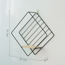 파렛트랙 선반 건조기앵글 음료보관대 북유럽 스타일 둥근 육각형 벽걸이 철 정리 보관 선반 거실 침실 주, 21 K-Black