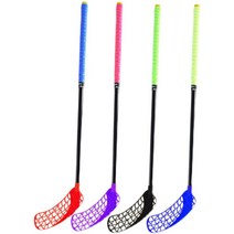 플로어볼 Floorball 실내하키 스틱 공, 오른손 스틱(75cm+85cm+95cm), 블랙 랜덤 컬러