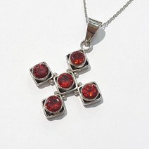 [블루케이] 가넷 합성석 펜던트200109-02 1월탄생석선물