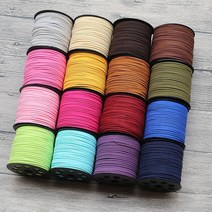 매듭끈 팔찌끈 인조가죽 인조스웨이드 롤 90m, 롤_샤무드끈_No.16(레드)-90m