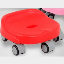 바닥 물걸레질 청소 앉은뱅이 바퀴의자 걸레질의자 바퀴달린의자, 이동의자 핑크