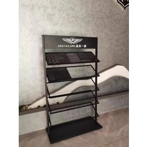 타일 스탠딩 철재 진열대 타공판 전시대 다용도 매거진랙 디스플레이 거치대 다용도 인테리어 받침대 12단 랙, 인쇄된 빌보드 로고