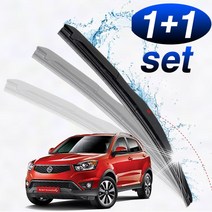 PGM1*^몰코란도C 와이퍼 세트 600mm400mm 앞유리 하이브리드 고급 교체 차량 간편 차닦이 자동차 사계절 교체용^*1췤pgm