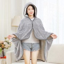 모포 담요 전신 입는 캠핑 망토 후드 동물 입는담요 담 두꺼운 사무실 낮잠 목도리 리 망