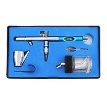 무선고압청소용물총 0.2mm/0.3mm/0.5mm 니들 노즐 중력 및 사이펀 피드 7cc 22cc 유체 컵이있는 듀얼 액션, 02 Type 1
