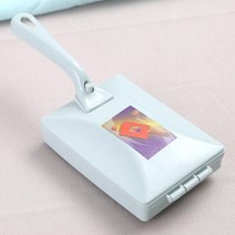 침구 청소기 카펫 부스러기 테이블 브러시 수동 클리너 핸드 헬드 더블 롤러 스위퍼 홈 침실 사무실 파편 소파, 01 Blue