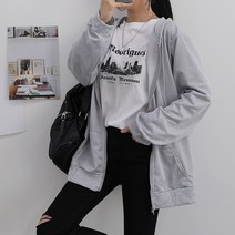 [쏭스타일] 아우라오버핏후드집업