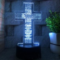 예수 3d led 램프 침실 야간 조명 액션 기독교 그림 아바타 성경 축복 처녀 방 장식 선물 루스, 02+Black base 16colours