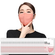 KF94 대형 에버프레쉬 에어 스타일플러스 컬러 마스크 새부리형 코랄, 1매입, 50매