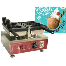 TAGOJA 와플콘 아이스크림 악어 와플 메이커 간식 카페, 곰 모양, 220V, 유럽 연합