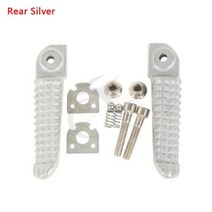 야마하 오토바이 풋 레스트 페그 리어 프론트 YZF R1 2002-2020 R6 2003-2020 R6S R1M, Rear Silver