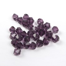 크리스탈 비즈 주판알 4mm 마름모 비즈공예재료, 4704. 4mm 보라