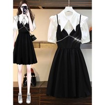 여성 투피스 세트 캐주얼 턴다운 칼라 리본 탑