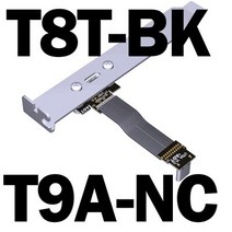 직각 USB C 연장 케이블 USS 3.2 To 남성/남성 플랫 Gen2x2 20G.bps 전류 용량 3A, 10 T8T-BK-T9A-NC_07 0.3m
