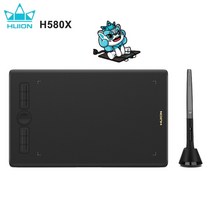 드로잉 패드 액정 타블렛 전자 노트 huion h580x inspiroy 그래픽 태블릿 그리기 디지털 태블릿 8 x 5인치 아트 디지털 태블릿 그리기용 배터리 없는 pw100, 협력사