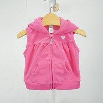 Carters 플리스 후드집업조끼 핑크 (키즈 6개월)